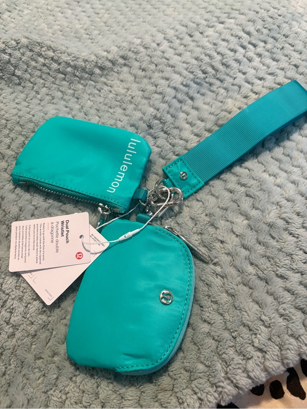 lululemon athletica Teal Triple Pouch Wristlet